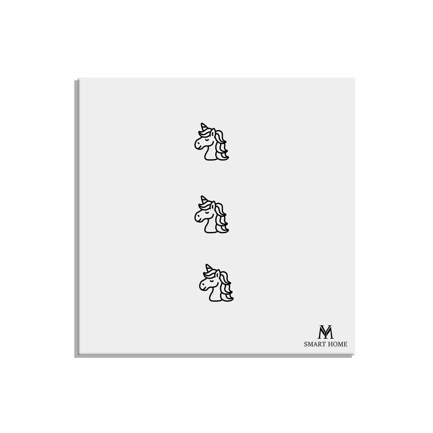 کلید لمسی اتاق کودک طرح اسب تک شاخ سه پل